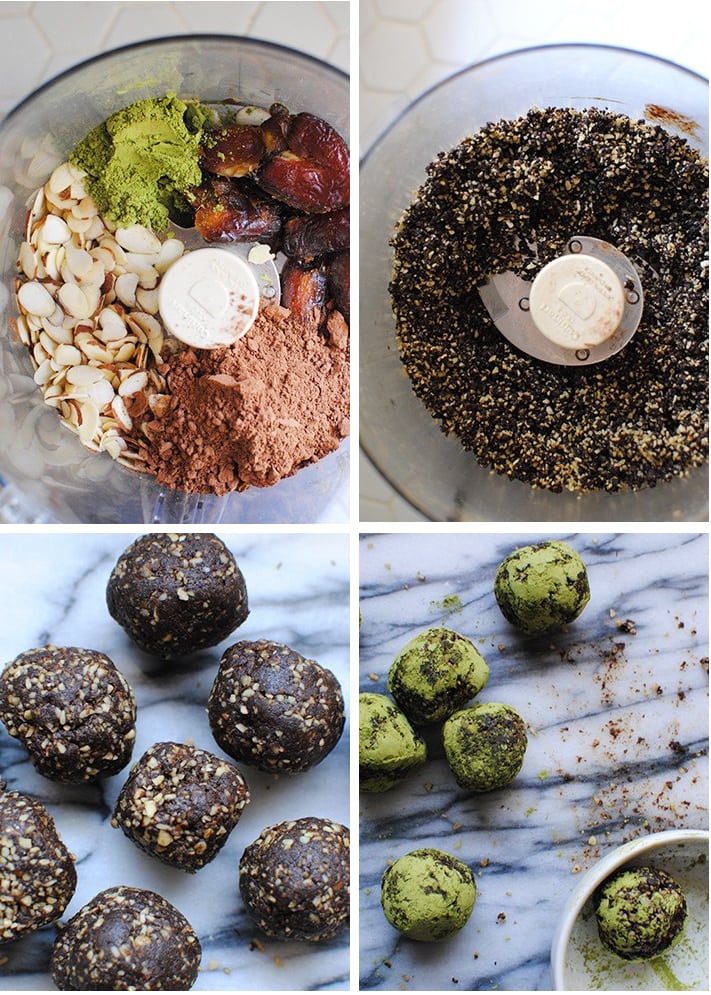 Matcha Energy Balls Step by Step Process