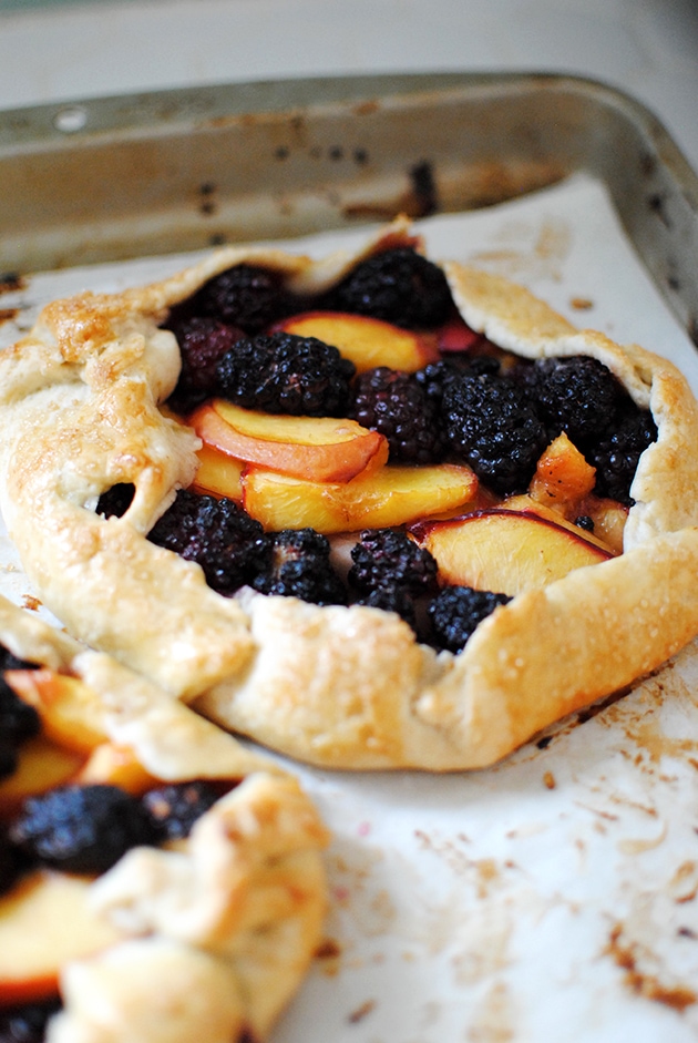 Nectarine Blackberry Galette | LetsEatCake.com