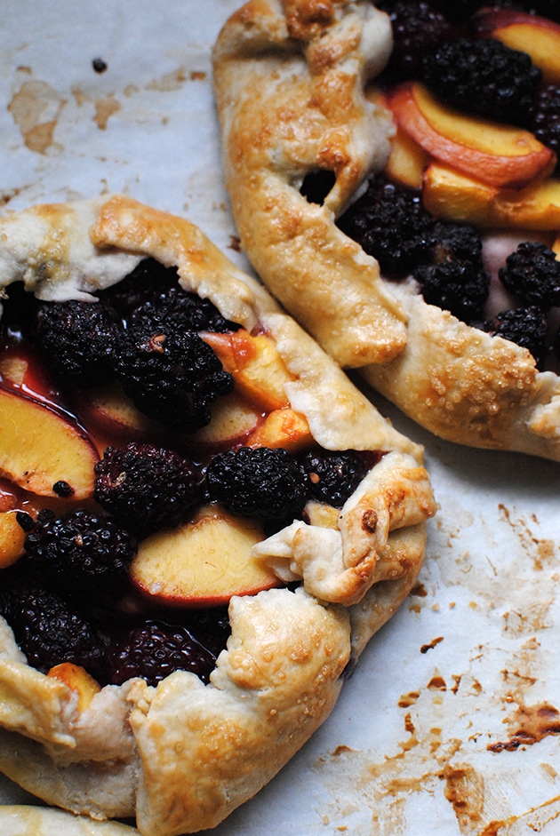 Nectarine Blackberry Galette | LetsEatCake.com