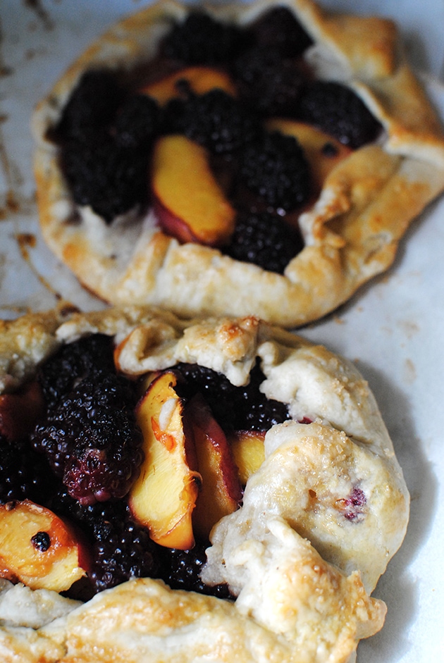 Nectarine Blackberry Galette | LetsEatCake.com