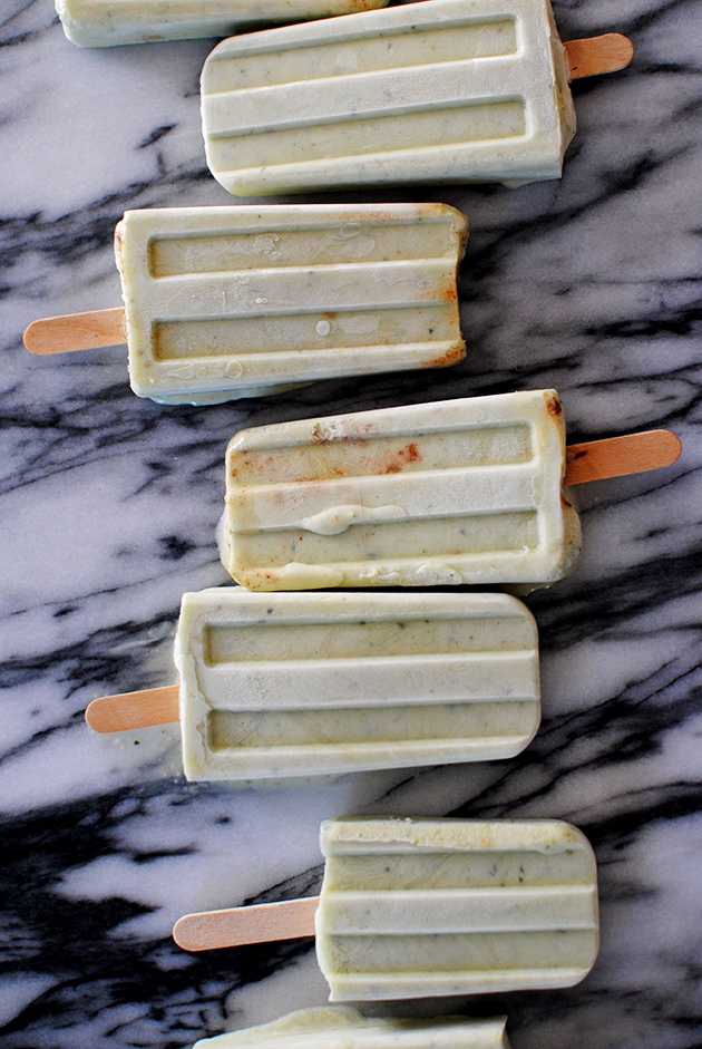 Basil Lime Popsicles | LetsEatCake.com