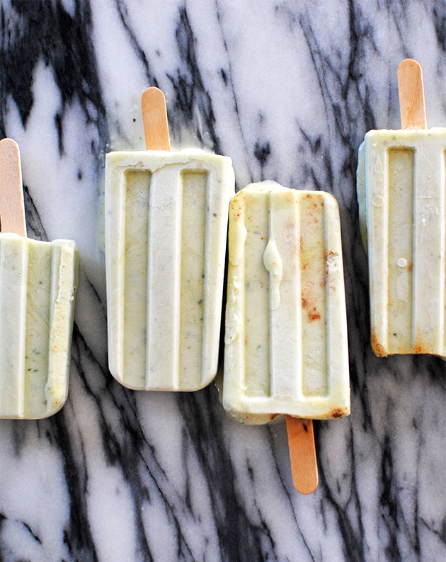 Basil Lime Popsicles | LetsEatCake.com