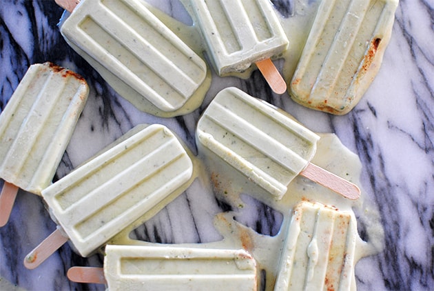 Basil Lime Popsicles | LetsEatCake.com