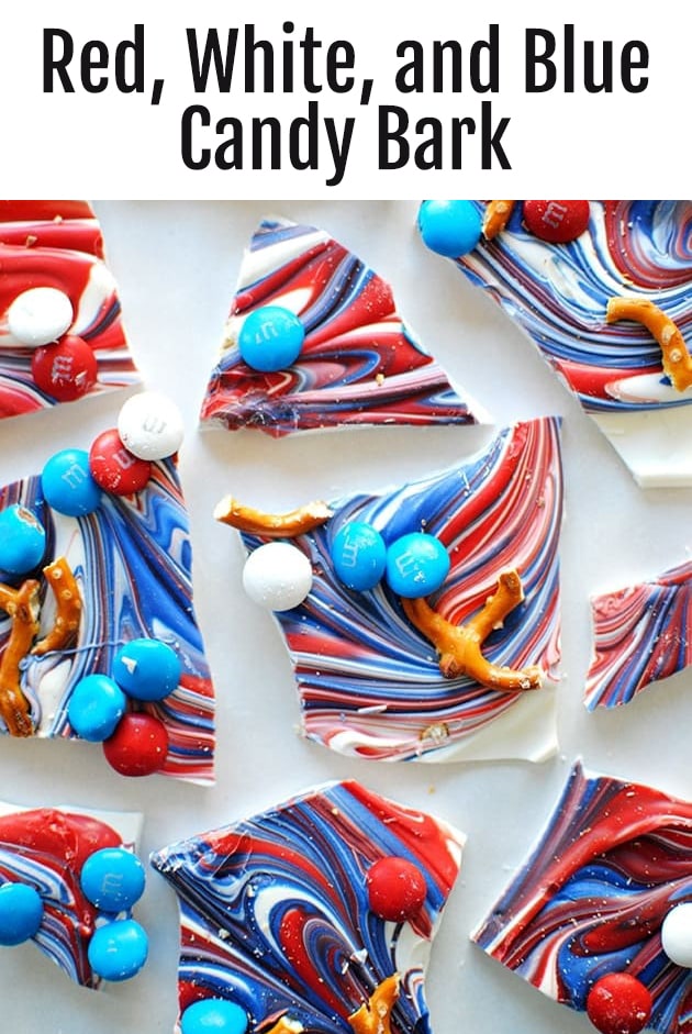 Red White and Blue Candy Bark