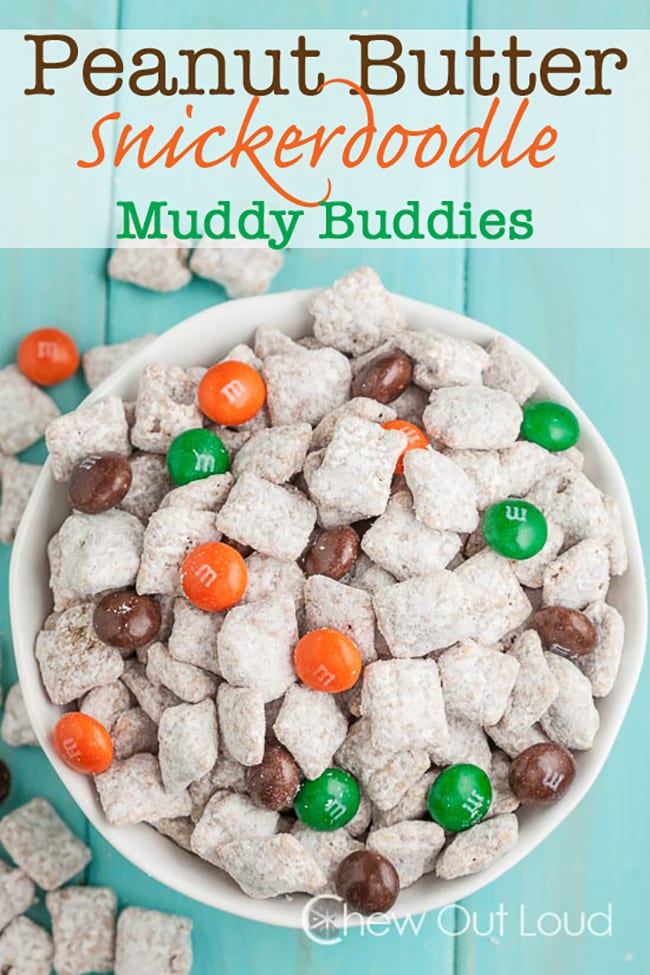 25 Muddy Buddies Recipes - Peanut Butter Snickerdoodle