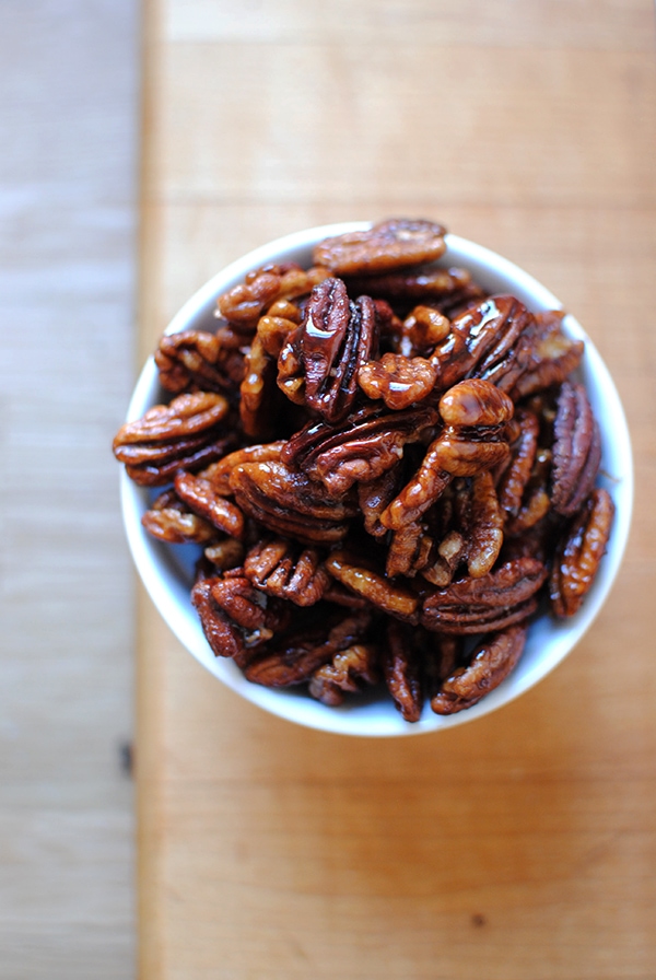 Maple Bourbon Pecans - Candied Pecans