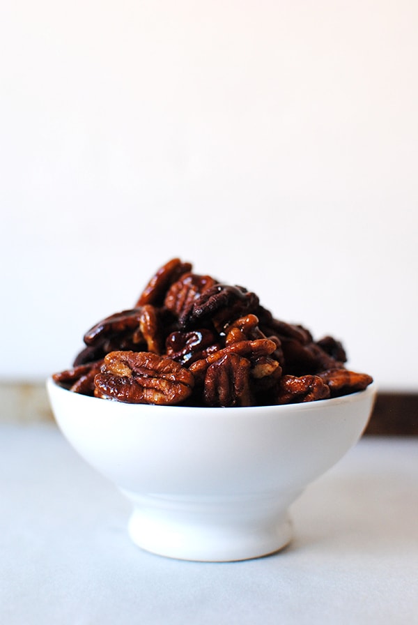 How to Make Candied Pecans - Maple Bourbon Pecans