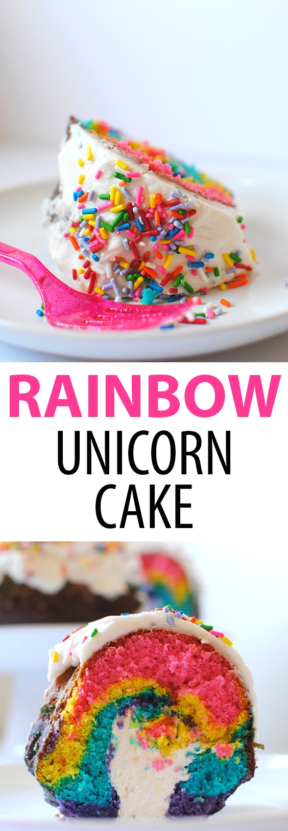 Rainbow Unicorn Cake with Twinkie Filling by Let's Eat Cake