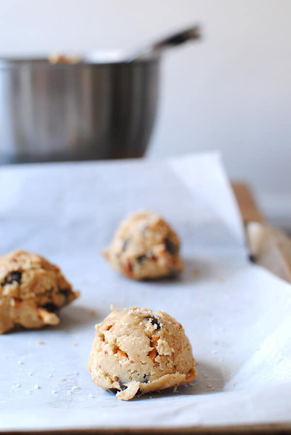 Peanut Butter Cookies on Baking Sheet