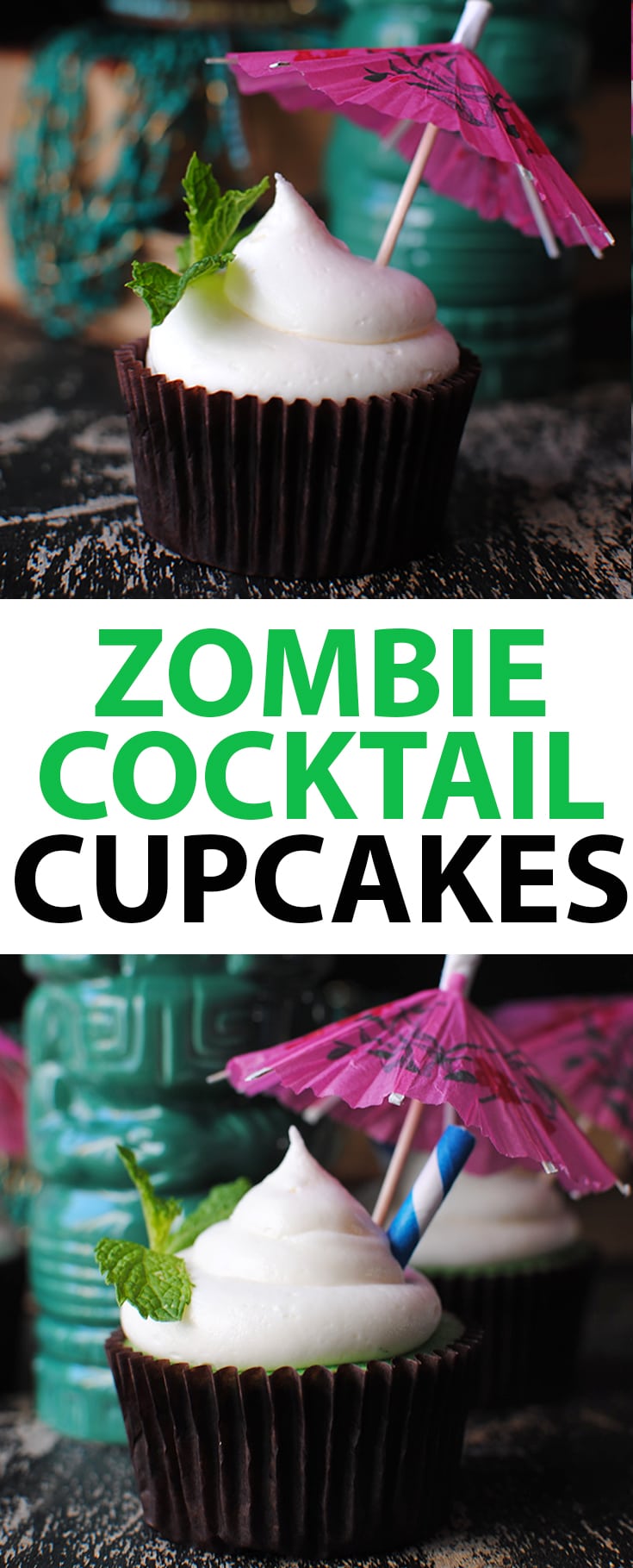 How to Make a Zombie Cocktail Cupcake