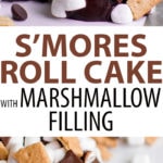 Smores Cake with Chocolate Ganache, Marshmallow, and Graham Crackers