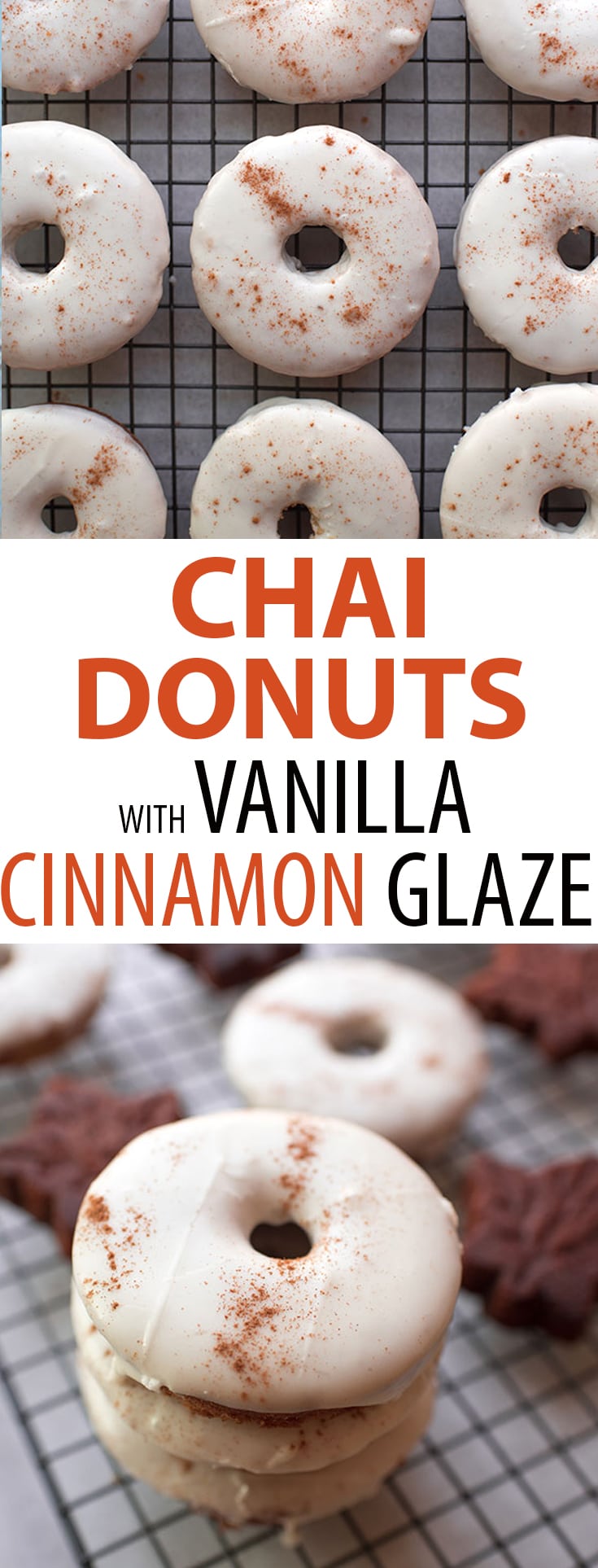 Chai Baked Donuts with Vanilla Cinnamon Glaze