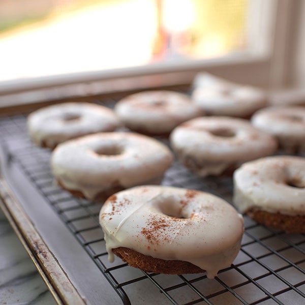 Baked Chai Donuts with Vanilla Cinnamon Glaze