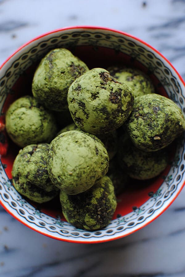 Chocolate Matcha Energy Balls