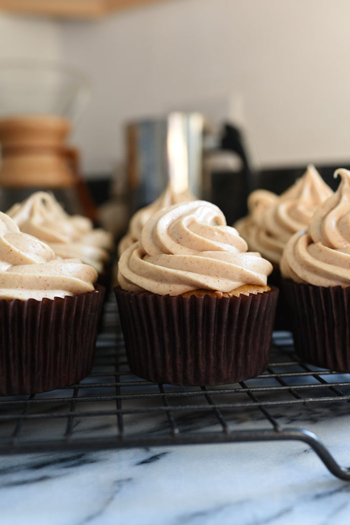 Pumpkin Spice Cupcakes with Cinnamon Cream Cheese Frosting