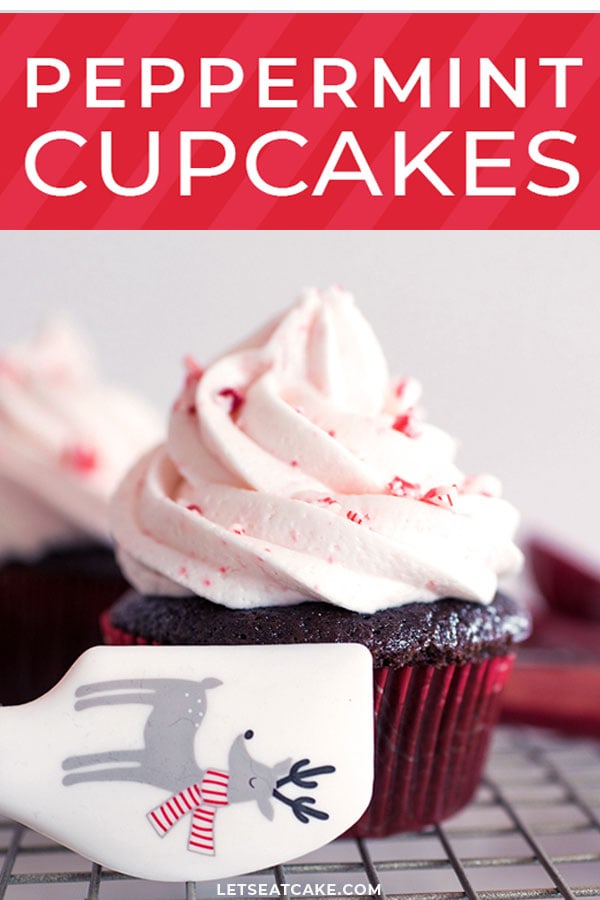 Chocolate Cupcakes with Peppermint Frosting