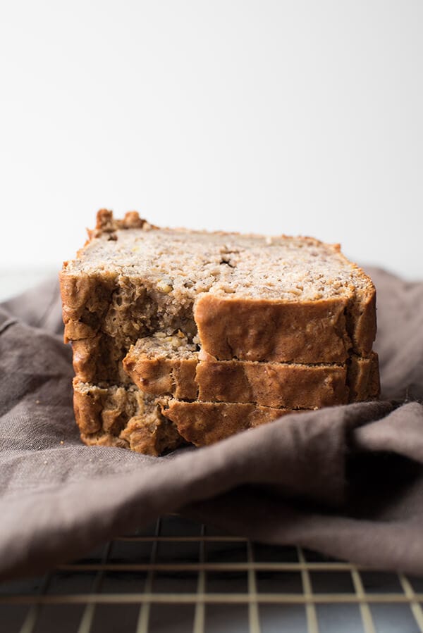 Healthy Banana Bread on cooling rack