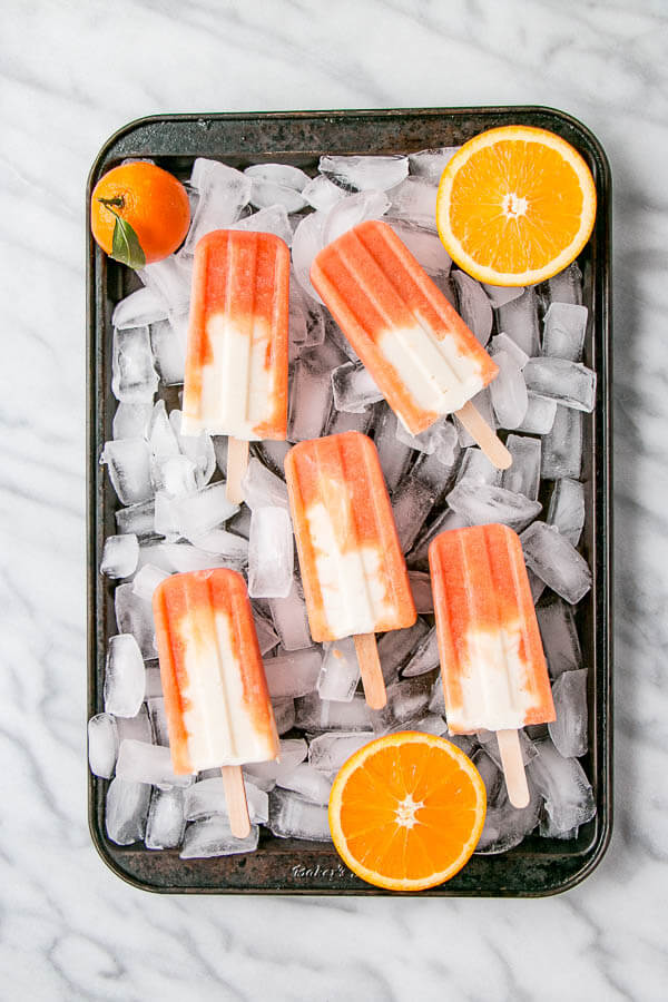Healthy Summer Desserts: Creamsicle Popsicles