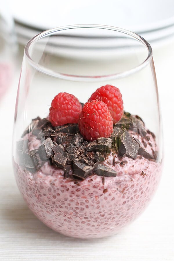 Raspberry Chocolate Chia Pudding