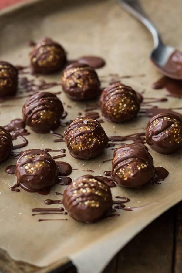 Peanut Butter Buckeyes with Quinoa