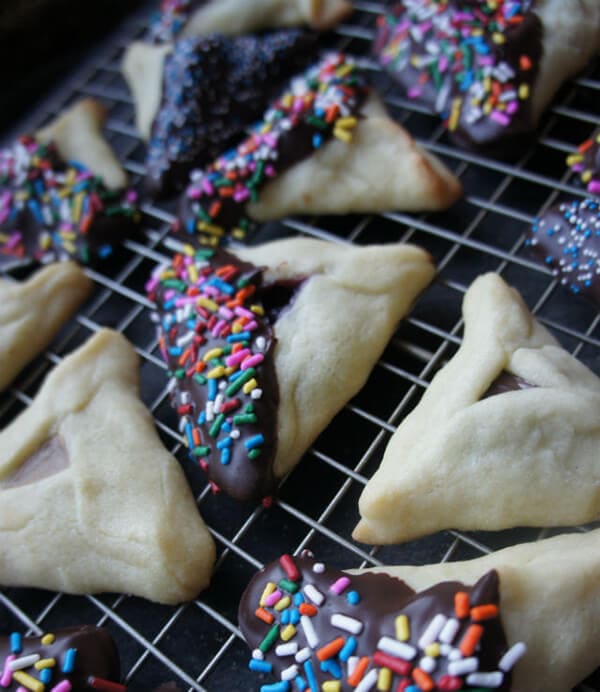 Chocolate Sprinkle Hamantaschen by The Nosher