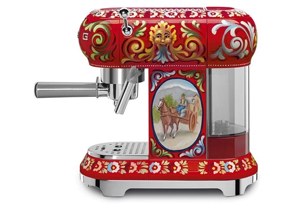 Smeg Espresso Machine from Sicily Is My Love collaboration with Dolce & Gabbana