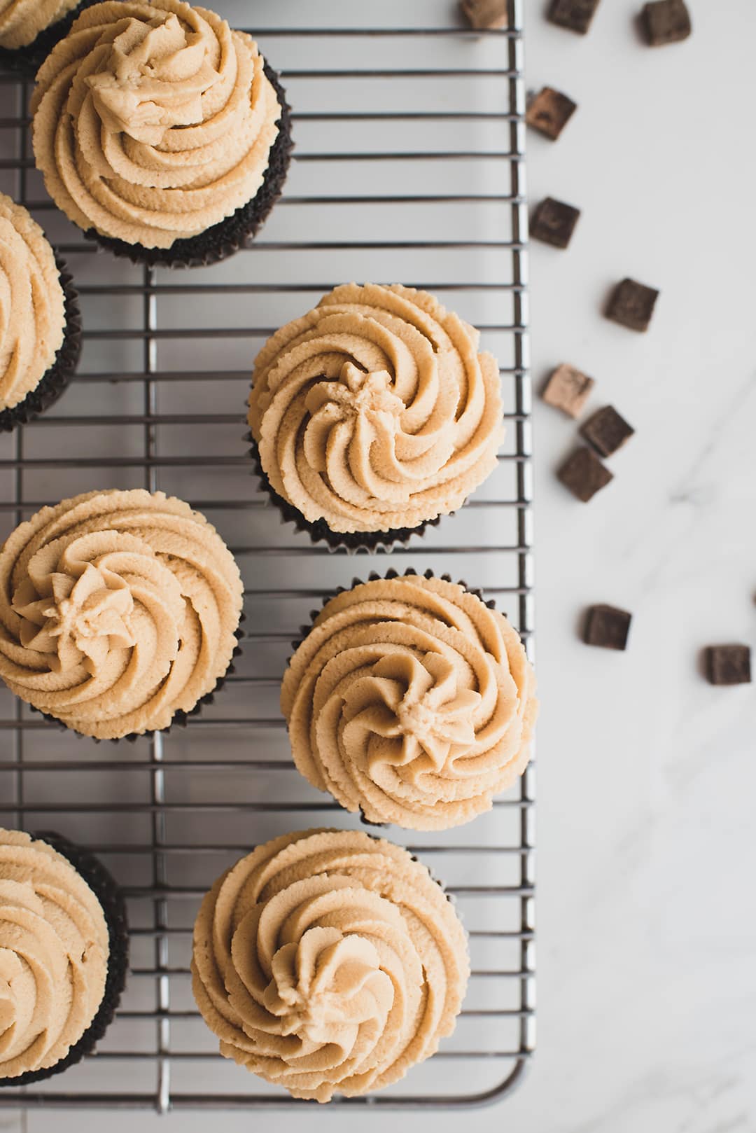 Chocolate Cupcakes with Peanut Butter Frosting