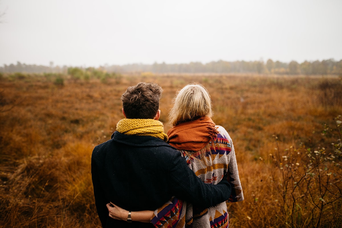 Fall Hashtags for Instagram - cozy fall couple