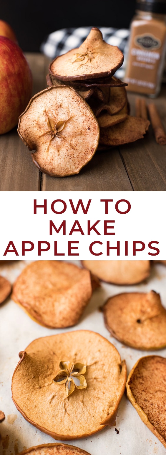 If you're looking for a healthy after-school fall snack Cinnamon Apple Chips are a perfect h! These baked apple chips are an easy snack and there's only two ingredients! #fallsnacks #fall #snack #snacks #healthy #easy #vegansnack #applechips #bakedchips #bakedapples #bakedapplechips #letseatcake #vegan #lovemyralphs #ralphs #sponsored
