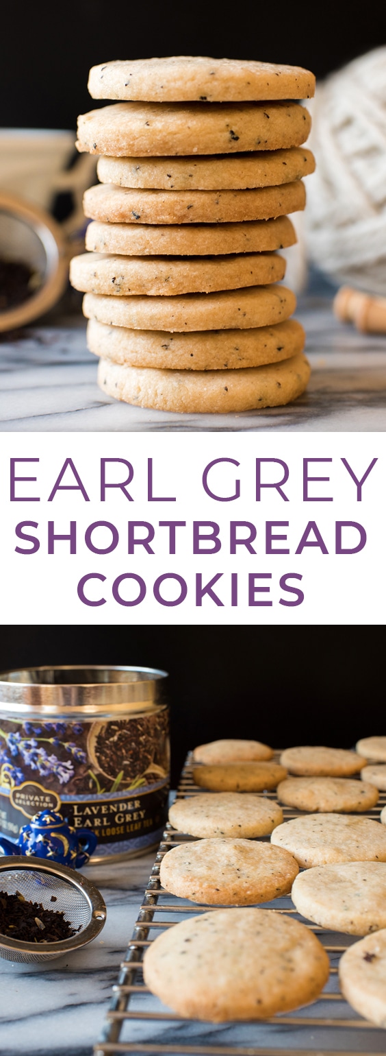 Lavender Earl Grey Shortbread Cookies made with Private Selection Tea! #ralphs #kroger #privateselection #sponsored #tea #shortbread #shortbreadcookies #teacookies #cookies #baking #holidays #christmascookies