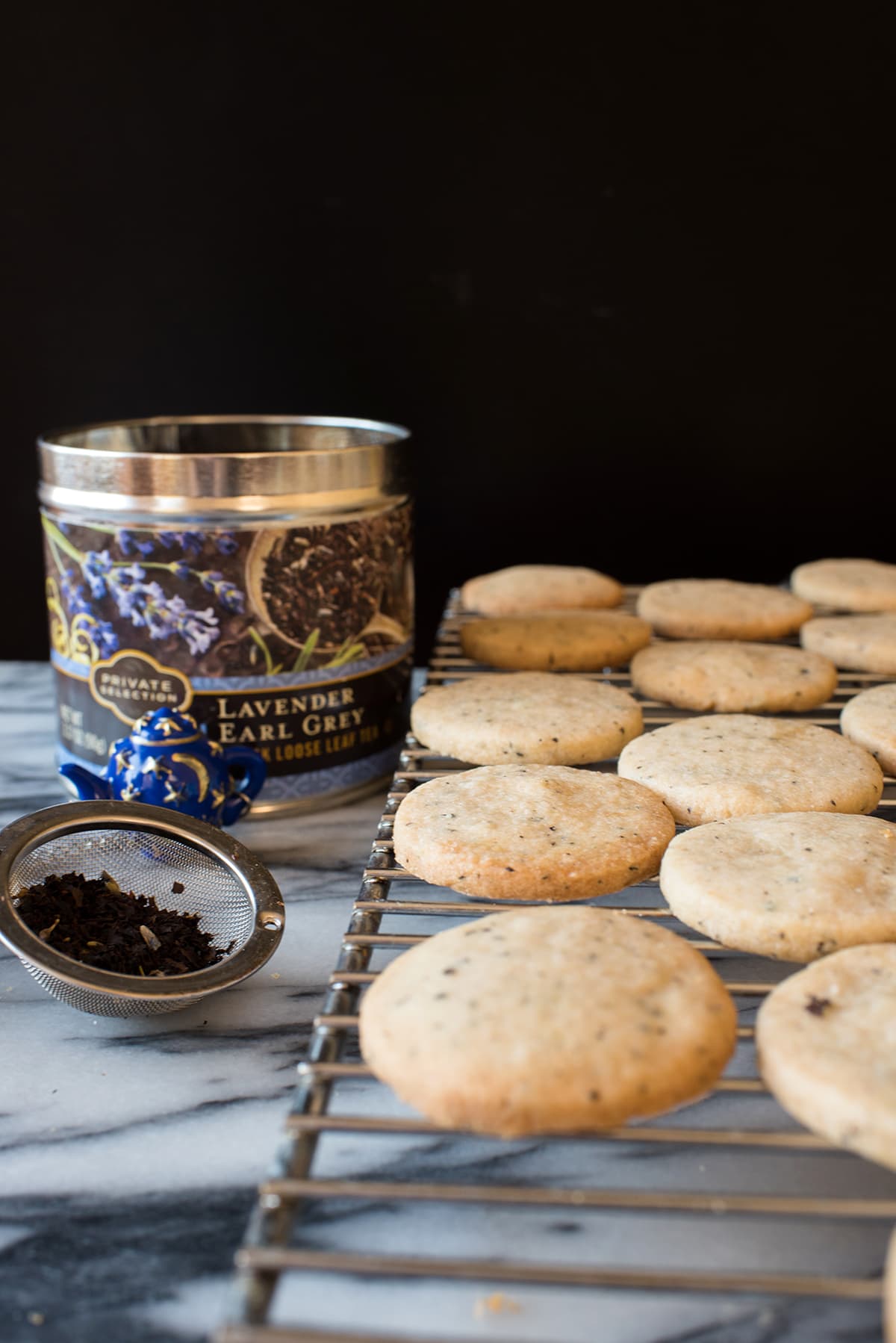 Lavender Earl Grey Shortbread Cookies