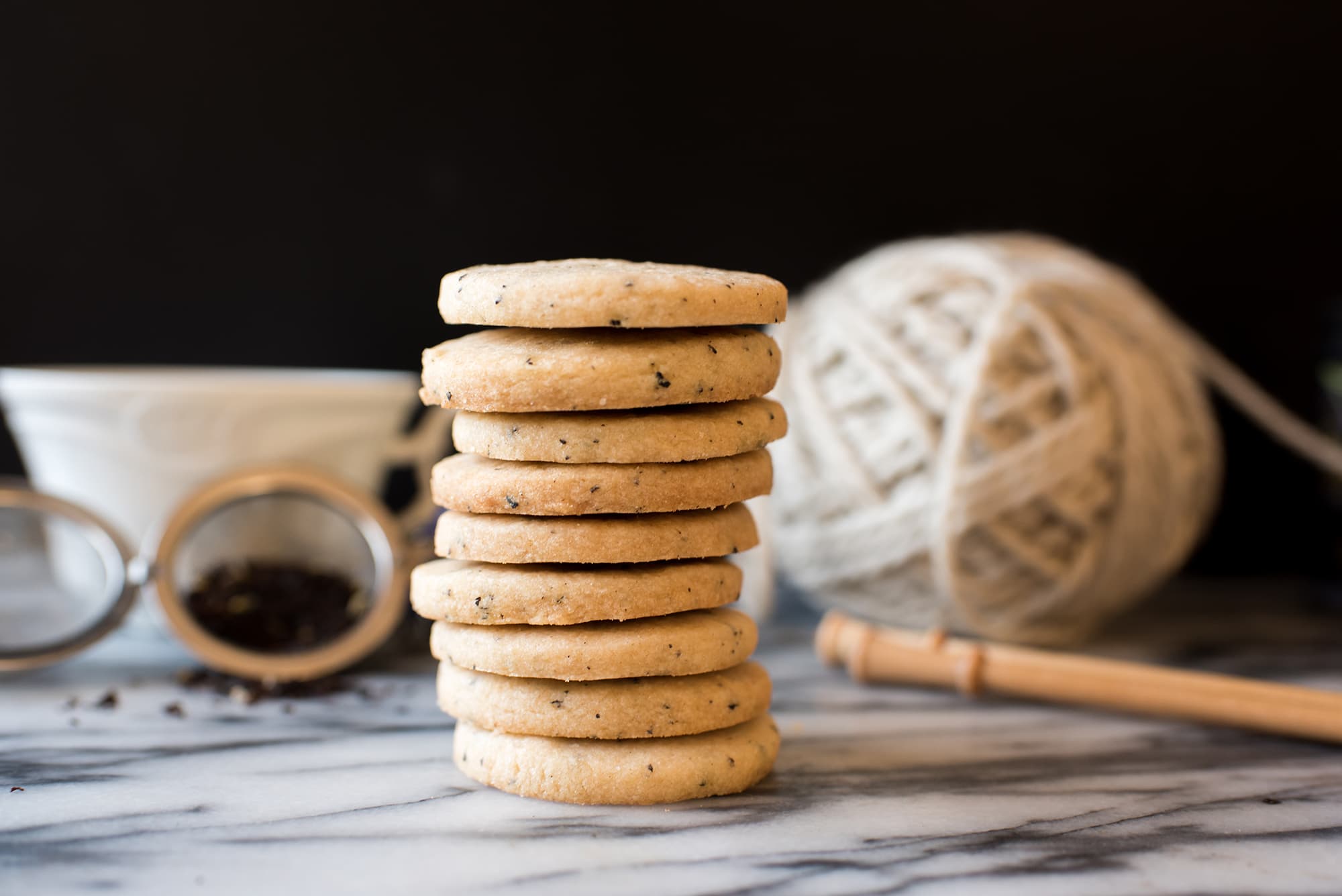 Lavender Earl Grey Shortbread Cookies