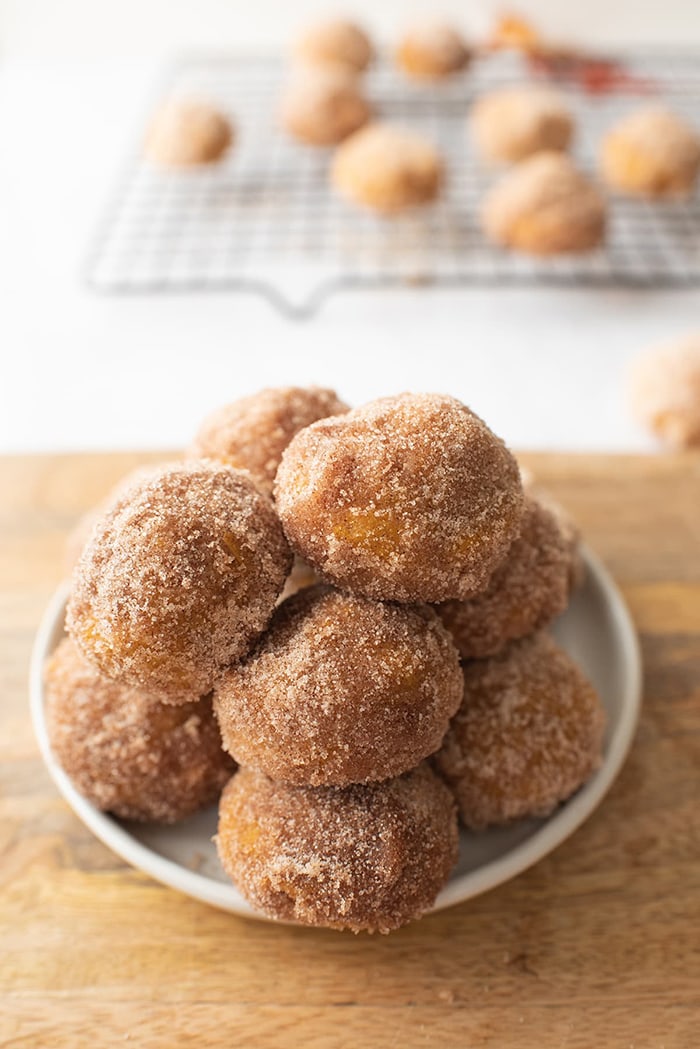 Pumpkin Donut Holes - plate