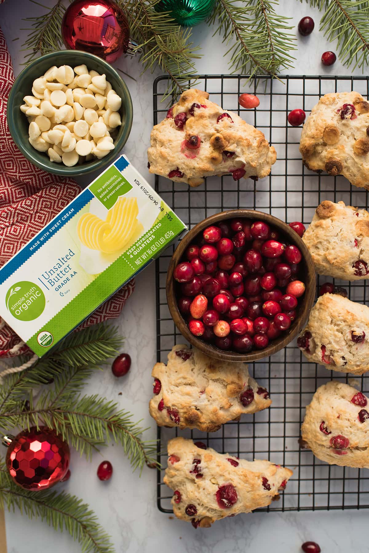 Cranberry White Chocolate Scones