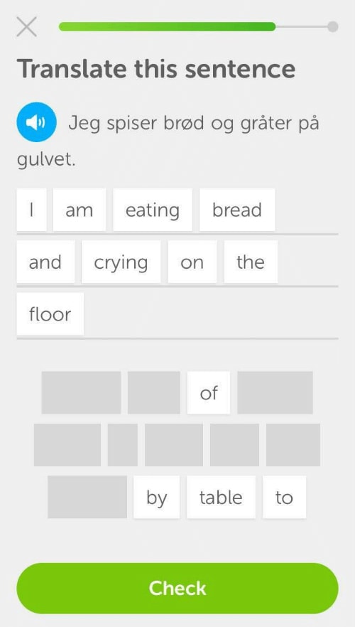 Duolingo Memes - eating bread crying on the floor