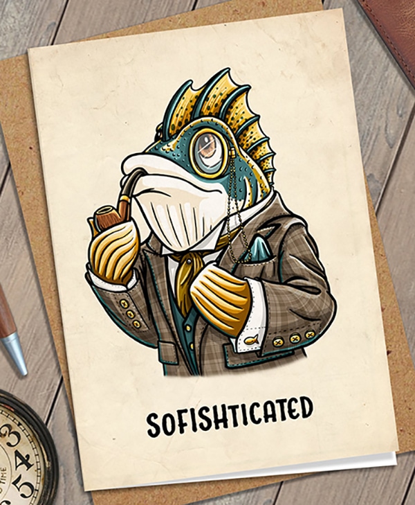 Beach Puns - Fish Card
