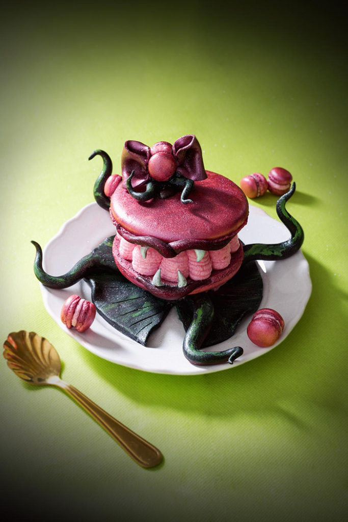 La Chateleine Creepy Halloween Cakes and Desserts - Carnivorous Macaron