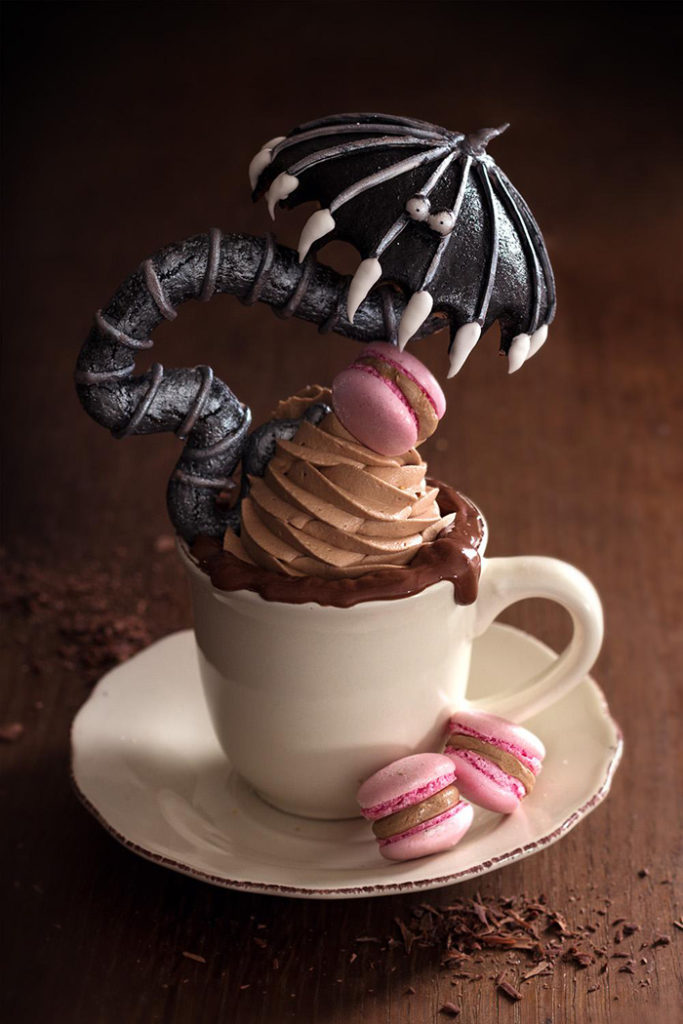 La Chateleine Creepy Halloween Cakes and Desserts - Hot Chocolate
