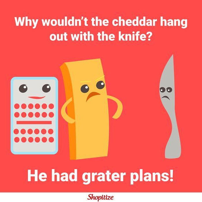 cheese puns - grater