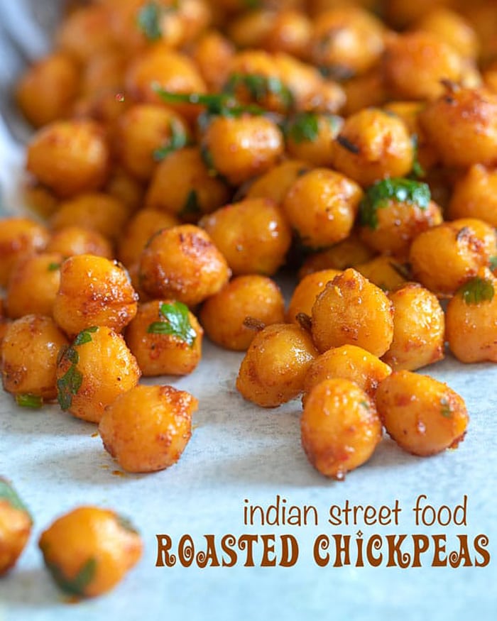 low carb movie snacks - roasted chickpeas