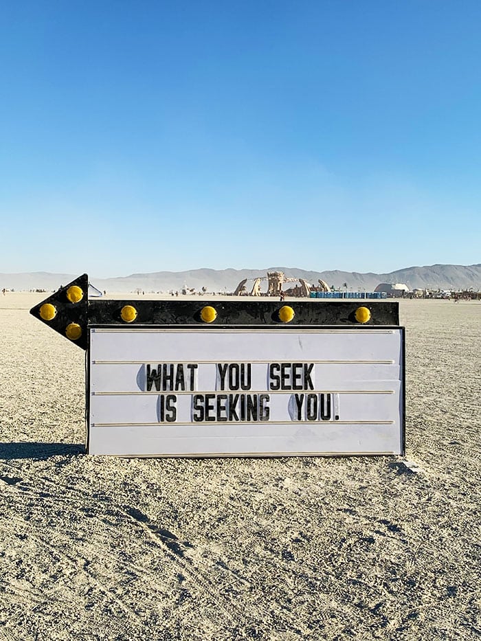 10 Principles of Burning Man - Olivia Steele What You Seek is Seeking You