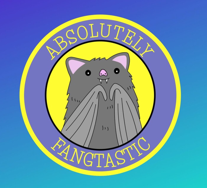 Halloween Puns - Absolutely Fangtastic Vampire Bat