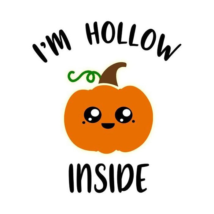 Halloween Puns - I'm Hollow Inside Pumpkin