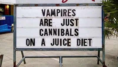 Vampire Puns - Juice Diet Sign