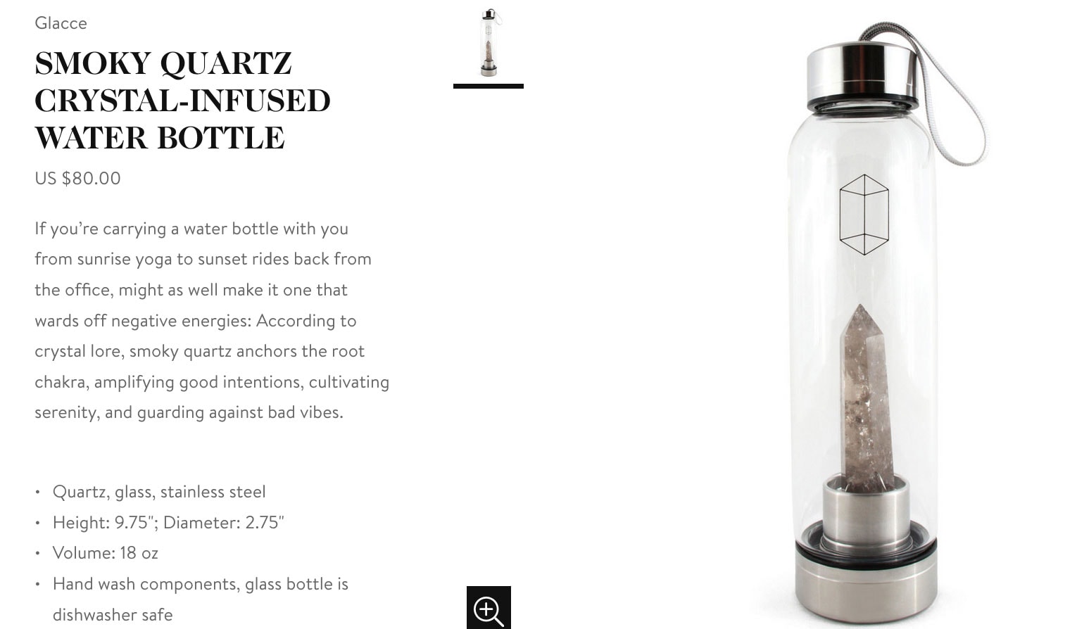Goop Gift Guide Holiday 2019 - Crystal Water Bottle