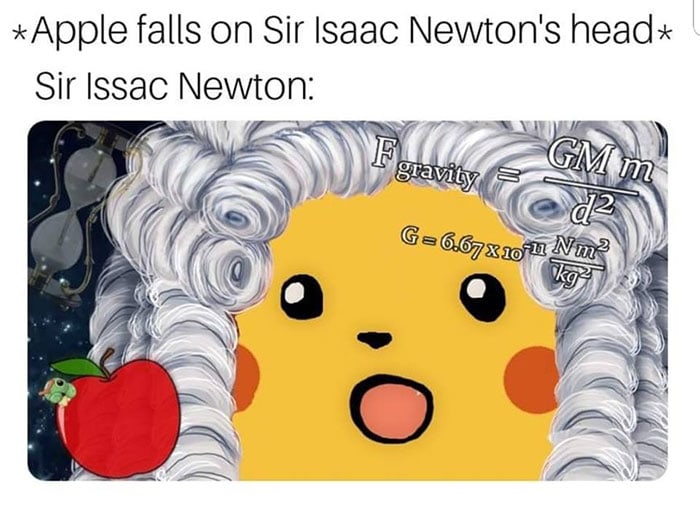 Isaac Newton Pikachu