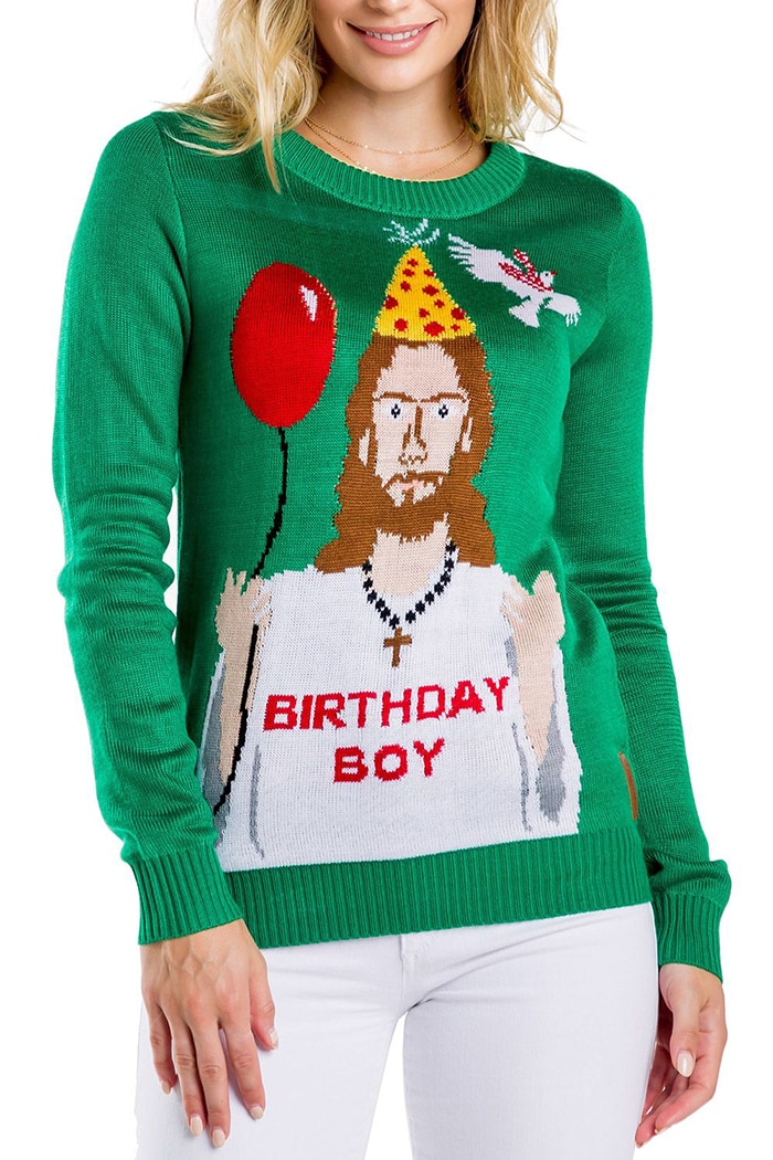 Tacky Christmas Party Ideas - Jesus Sweater from Tipsy Elves