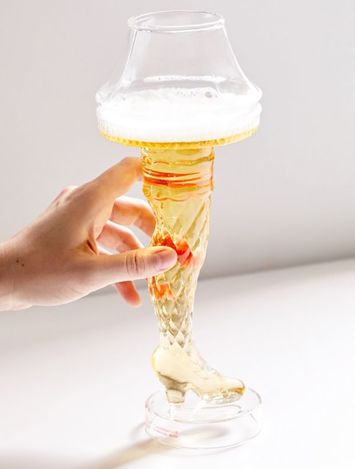 Tacky Christmas Party Ideas - Leg Lamp Pint Glass from Urban Outfitters