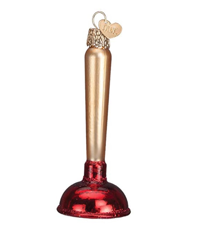 Tacky Christmas Party Ideas - Toilet Plunger Ornament