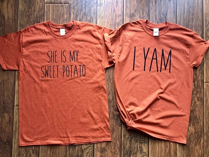 Sweet Potato Yam Couple Shirt